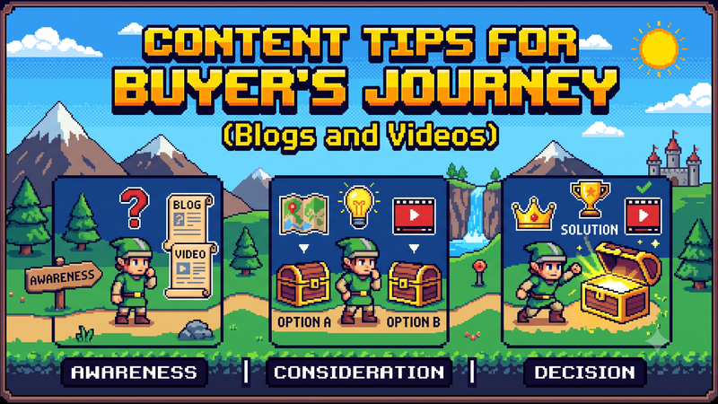 Content Tips for Buyer's Journey (Blogs and Videos)