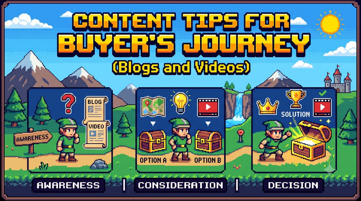 Content Tips for Buyer's Journey (Blogs and Videos)